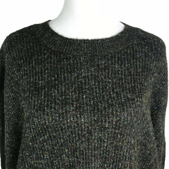 BP. Black Poly Rainbow Marl Long Sleeve Sweater - Picture 3 of 12